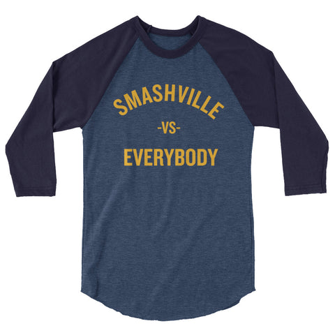 Smashville Vs Everybody Mid Sleeve Tee - Flick & Tea