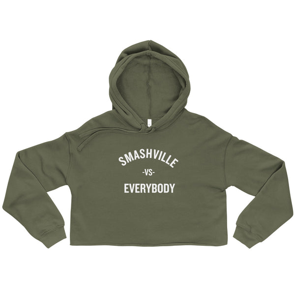 Smashville Vs Everybody OG Crop Hoodie - Flick & Tea